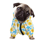 Frangipani On The Water Pattern Print Dog Zip Up Hoodie