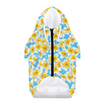Frangipani On The Water Pattern Print Dog Zip Up Hoodie