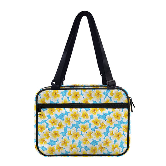 Frangipani On The Water Pattern Print Double Strap Bible Bag