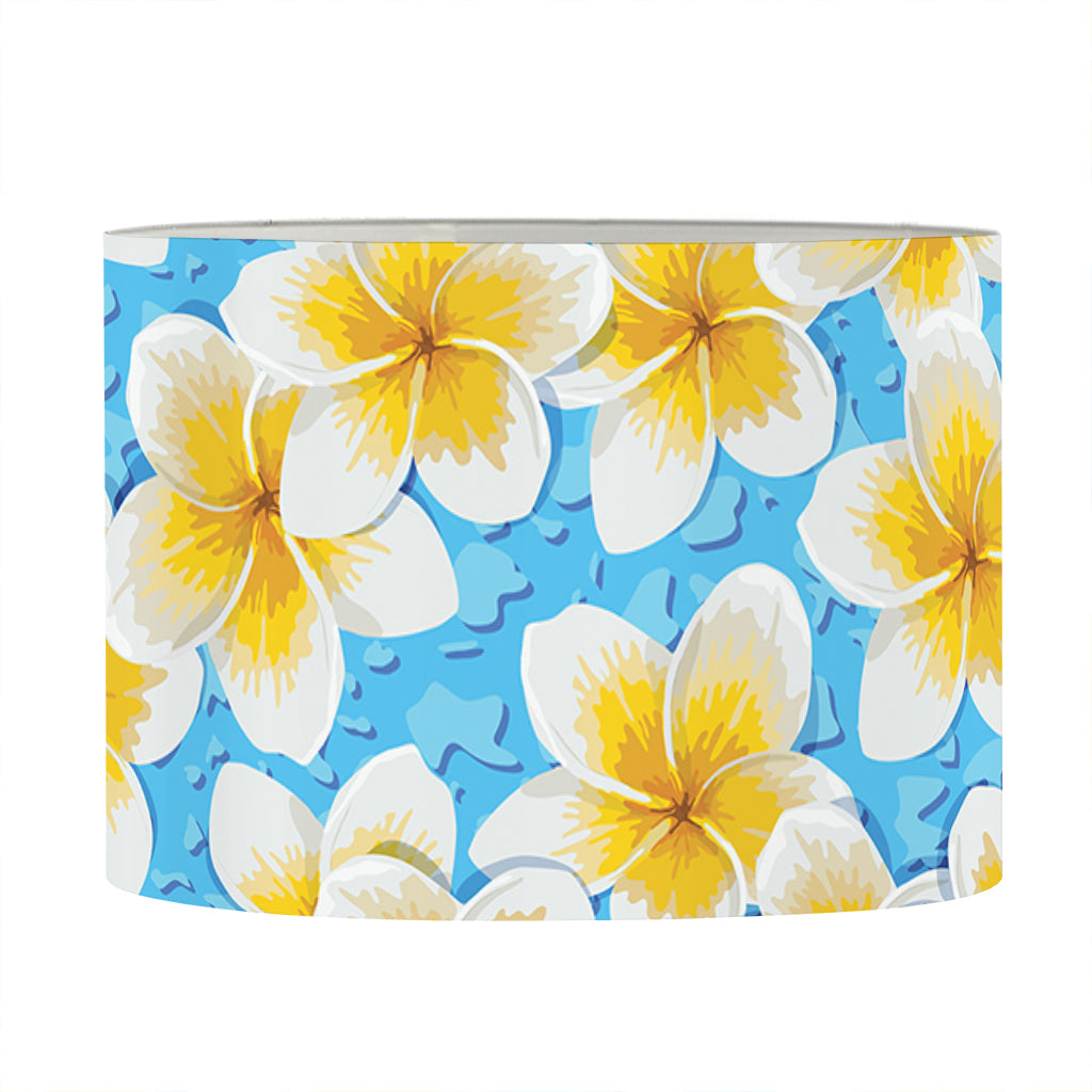 Frangipani On The Water Pattern Print Drum Lamp Shade