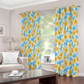 Frangipani On The Water Pattern Print Extra Wide Grommet Curtains