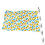 Frangipani On The Water Pattern Print Flag