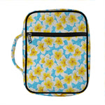 Frangipani On The Water Pattern Print Front Pocket Bible Bag