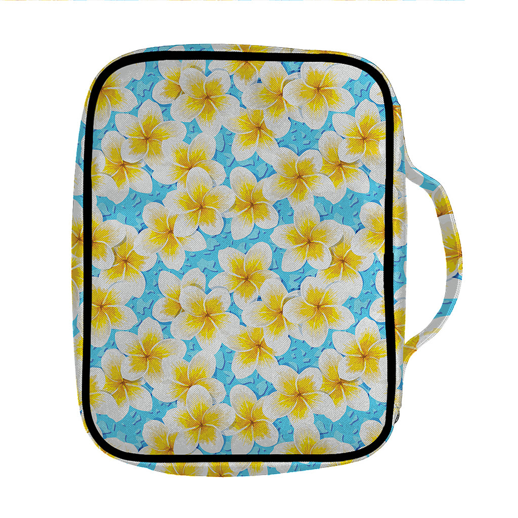 Frangipani On The Water Pattern Print Front Pocket Bible Bag