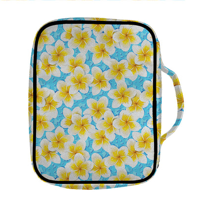 Frangipani On The Water Pattern Print Front Pocket Bible Bag
