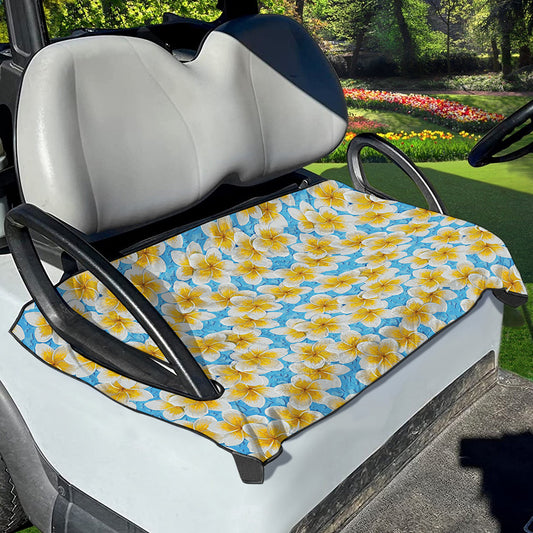 Frangipani On The Water Pattern Print Golf Cart Seat Cover