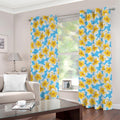 Frangipani On The Water Pattern Print Grommet Curtains
