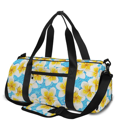 Frangipani On The Water Pattern Print Gym Bag