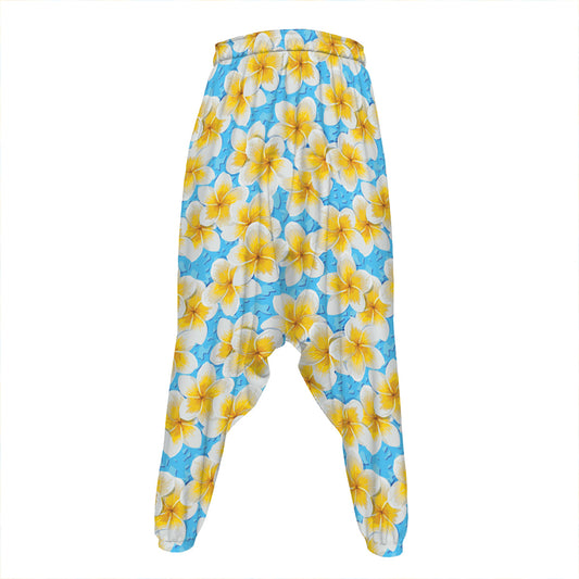 Frangipani On The Water Pattern Print Hammer Pants