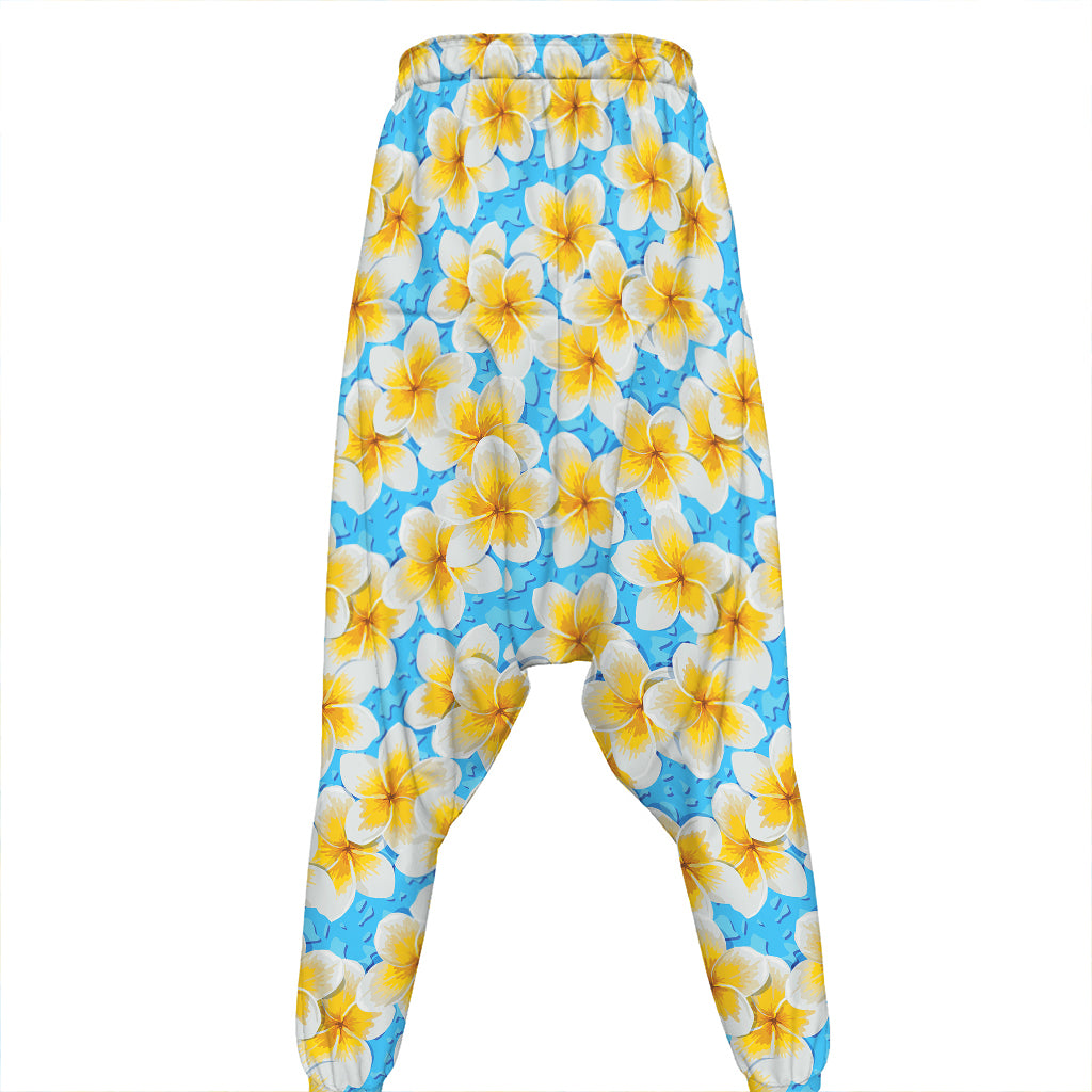 Frangipani On The Water Pattern Print Hammer Pants