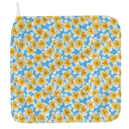 Frangipani On The Water Pattern Print Hand Towel