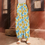 Frangipani On The Water Pattern Print Harem Pants