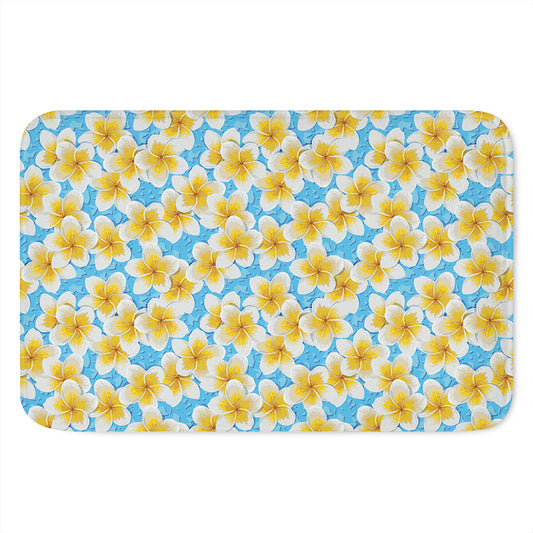 Frangipani On The Water Pattern Print Indoor Door Mat