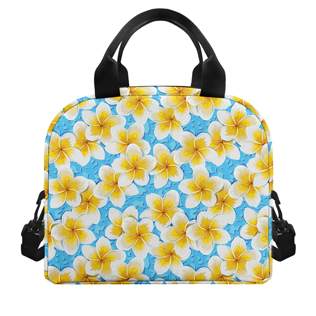 Frangipani On The Water Pattern Print Insulated Lunch Bag