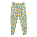 Frangipani On The Water Pattern Print Jogger Pants