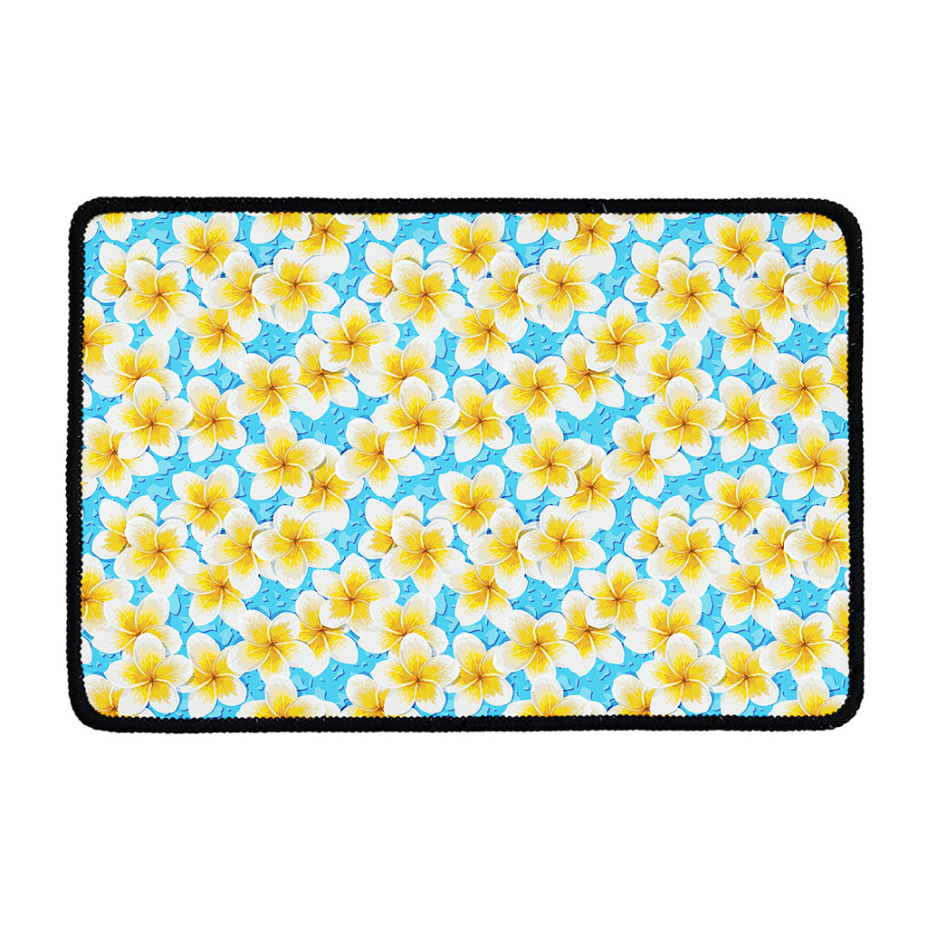Frangipani On The Water Pattern Print Kitchen Mat
