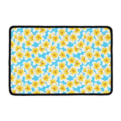 Frangipani On The Water Pattern Print Kitchen Mat