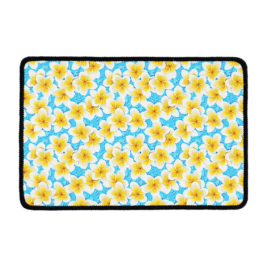 Frangipani On The Water Pattern Print Kitchen Mat