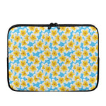 Frangipani On The Water Pattern Print Laptop Sleeve