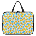 Frangipani On The Water Pattern Print Laptop Sleeve With Handle