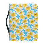 Frangipani On The Water Pattern Print Leather Bible Cover