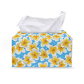 Frangipani On The Water Pattern Print Leather Tissue Box Cover