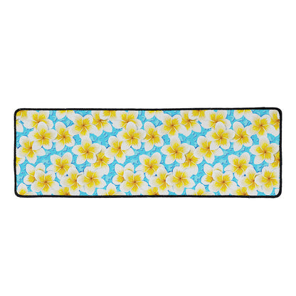 Frangipani On The Water Pattern Print Long Kitchen Mat