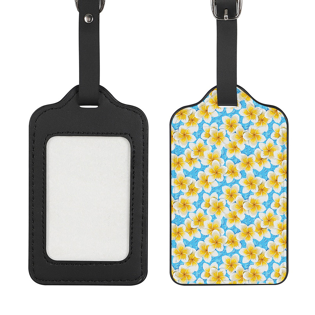 Frangipani On The Water Pattern Print Luggage Tag