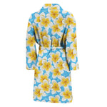 Frangipani On The Water Pattern Print Men's Bathrobe