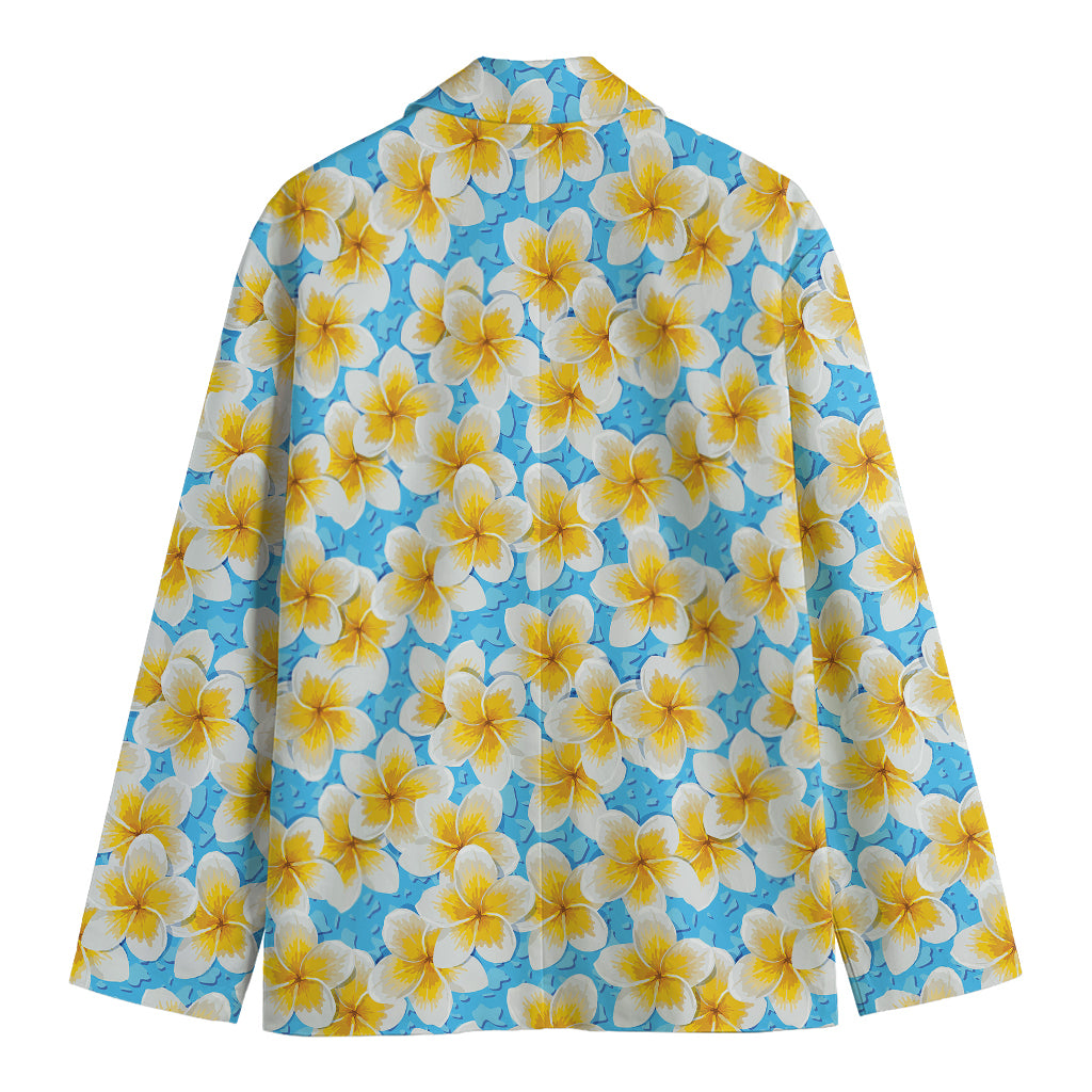 Frangipani On The Water Pattern Print Men's Blazer