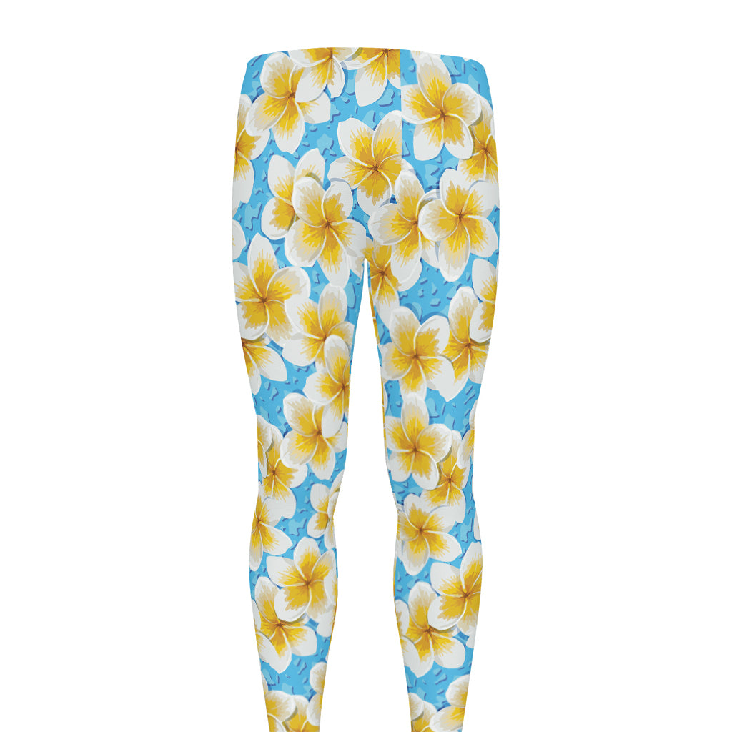 Frangipani On The Water Pattern Print Men's leggings