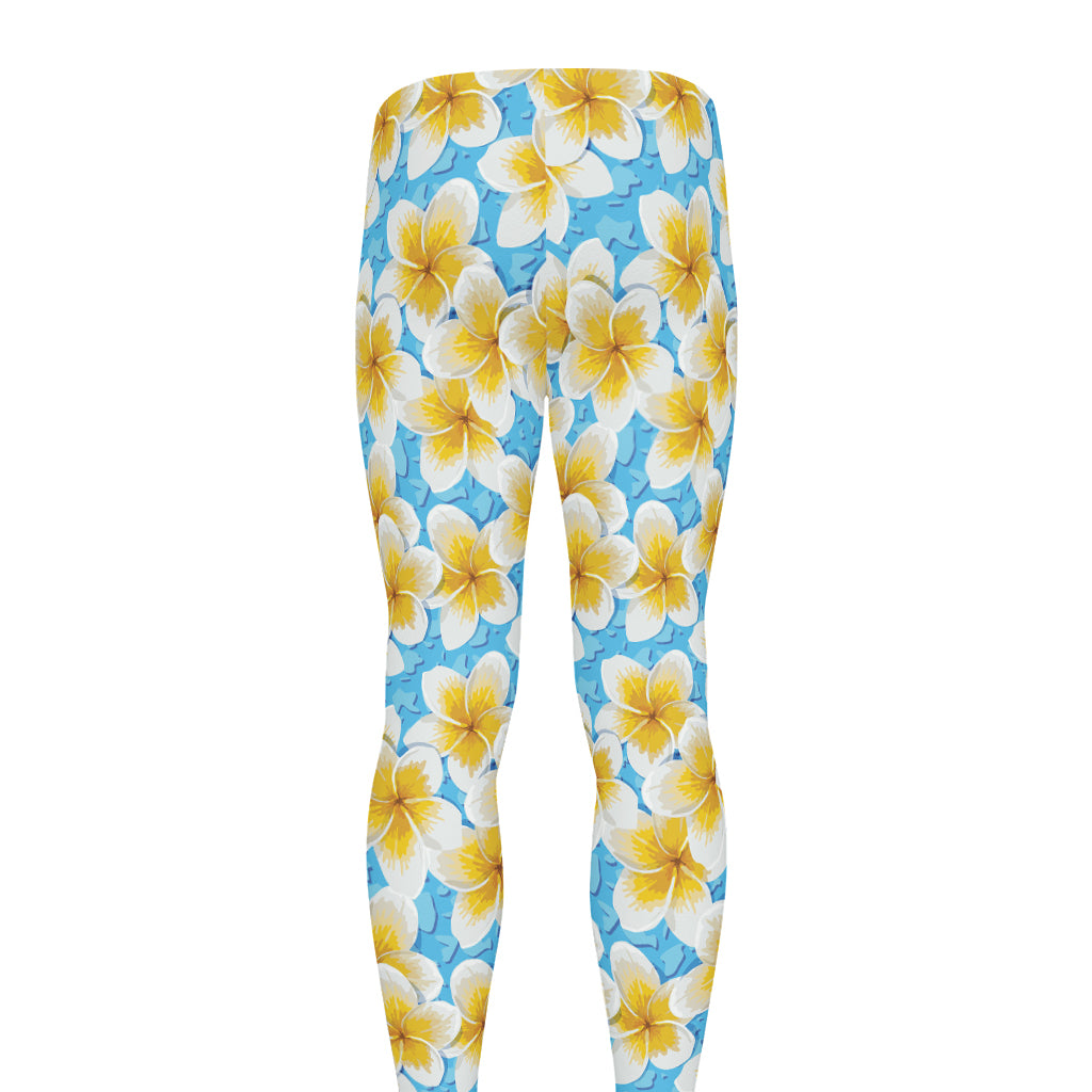 Frangipani On The Water Pattern Print Men's leggings