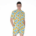 Frangipani On The Water Pattern Print Men's Romper