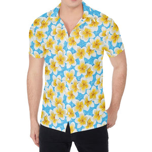 Frangipani On The Water Pattern Print Men's Shirt