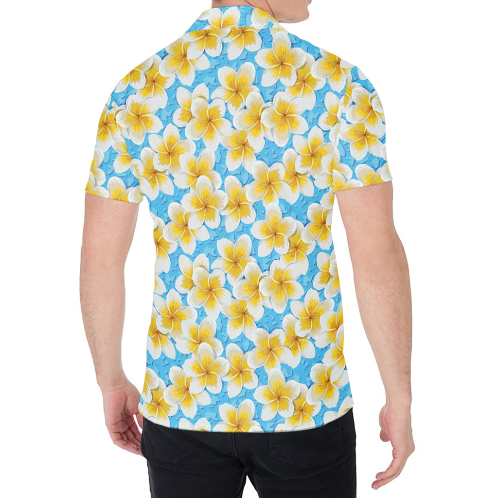 Frangipani On The Water Pattern Print Men's Shirt