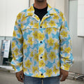 Frangipani On The Water Pattern Print Men's Shirt Jacket