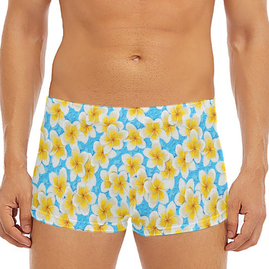 Frangipani On The Water Pattern Print Men's Short Boxer Briefs