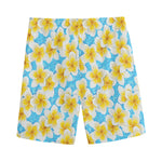 Frangipani On The Water Pattern Print Men's Sports Shorts