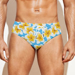 Frangipani On The Water Pattern Print Men's Swim Briefs