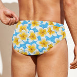 Frangipani On The Water Pattern Print Men's Swim Briefs