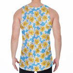 Frangipani On The Water Pattern Print Men's Velvet Tank Top