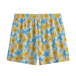Frangipani On The Water Pattern Print Mesh Shorts