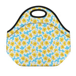 Frangipani On The Water Pattern Print Neoprene Lunch Bag