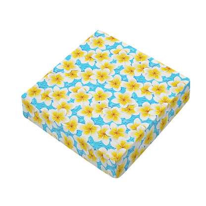 Frangipani On The Water Pattern Print Outdoor Seat Cushion Cover