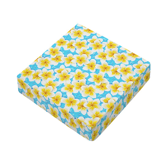 Frangipani On The Water Pattern Print Outdoor Seat Cushion Cover