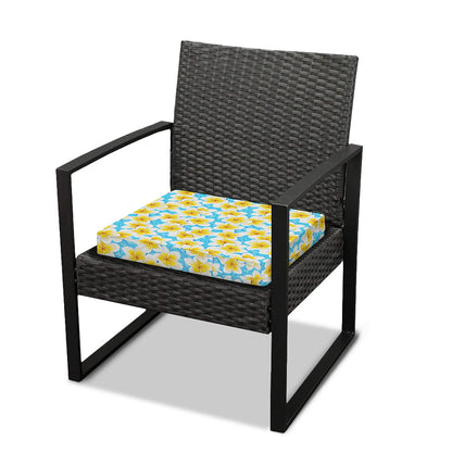 Frangipani On The Water Pattern Print Outdoor Seat Cushion Cover