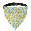Frangipani On The Water Pattern Print Over The Collar Dog Bandana