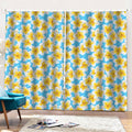 Frangipani On The Water Pattern Print Pencil Pleat Curtains