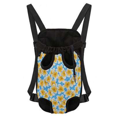 Frangipani On The Water Pattern Print Pet Carrier Backpack