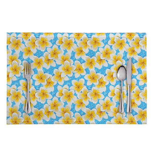 Frangipani On The Water Pattern Print Placemat